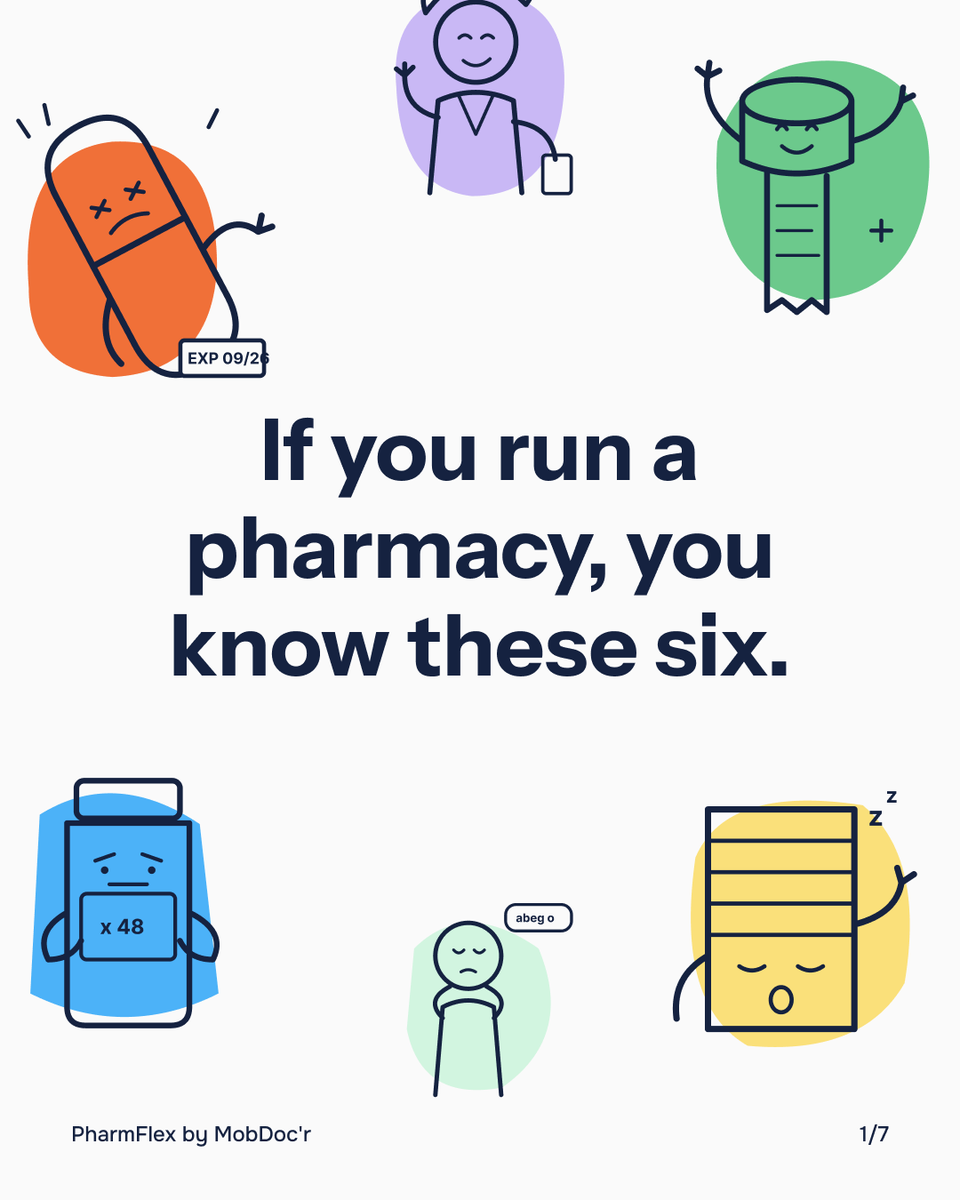 Pharmflexng's tweet photo. If you run a pharmacy in Nigeria, you know these six. Expired cartons. Stock that doesn't add up. "I go pay you Friday." Which one gave you wahala this week?

#PharmFlex #CommunityPharmacy https://t.co/eNubKDUr61