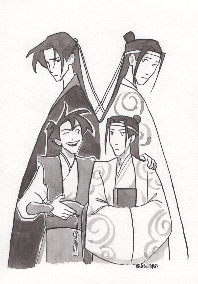 Ohmystars19v2's tweet photo. Day 6 - Sun and Moon 

Saw some post about Wangxian being a sun and moon dynamic but if you think about it later in the story LWJ actually becomes sun to WWX. So idk I had to draw them xD 

#mdzs #wangxian #mxtxtober26 https://t.co/XaKYQrZy1r