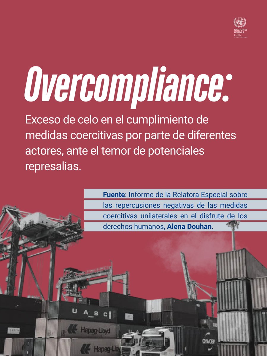 ONU_Cuba's tweet photo. Si sigues nuestras redes, probablemente estás familiarizado con el término "overcompliance", en contextos de sanciones. 

Si quieres saber más, te explicamos
🔵Qué es❓
🔴Qué consecuencias podría tener sobre el trabajo humanitario❓

👇 https://t.co/BwVEf0XkWB