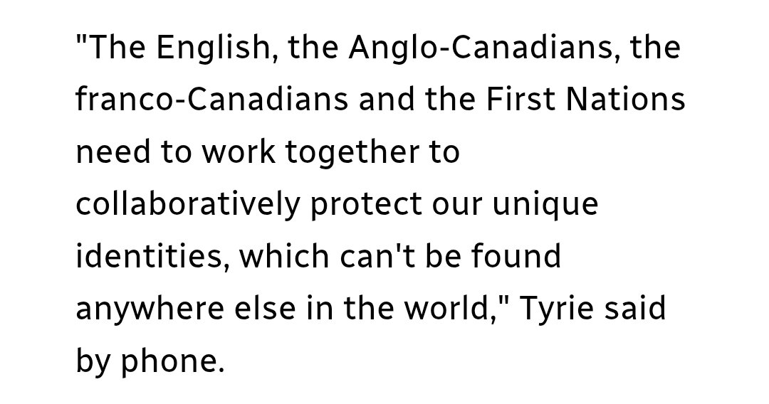 DanielTyrie's tweet photo. I believe First Nations cultures are beautiful and should be preserved.

This is completely consistent with the settler heritage of Canada without whom much would have been lost to history of genocide at the hands of competing tribes.

Despite the mainstream narrative, the history of Canada is not one of oppression and discrimination. Our history is one of collaboration and fighting alongside each other in defense of our shared destinies.

Do you think our replacements will maintain this same duty to each other?

The only way to protect our distinct cultures - whether that be Anglo-Canadian, Franco-Canadian, or First Nations - is to reunite around remigration.