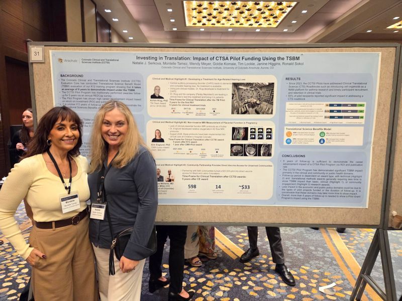 CCTSI's tweet photo. CCTSI Pilot Projects lead to new diagnostic tools and treatments that improve healthcare. Nearly $7M in pilot #funding helped researchers secure over $131M in follow-on funding. We shared these results at an NIH @CCOS_CTSA meeting. Thank you to our program team and awardees! https://t.co/m18pHQ5PsD