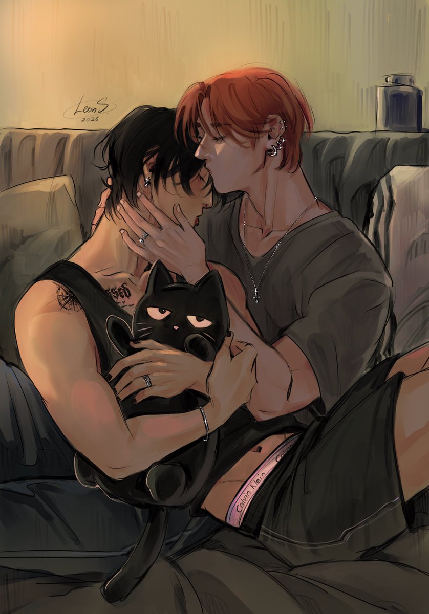 leon_s7's tweet photo. — Did you miss me, my little baby?🖤💚🩷
#minsung https://t.co/G163ET16ZQ