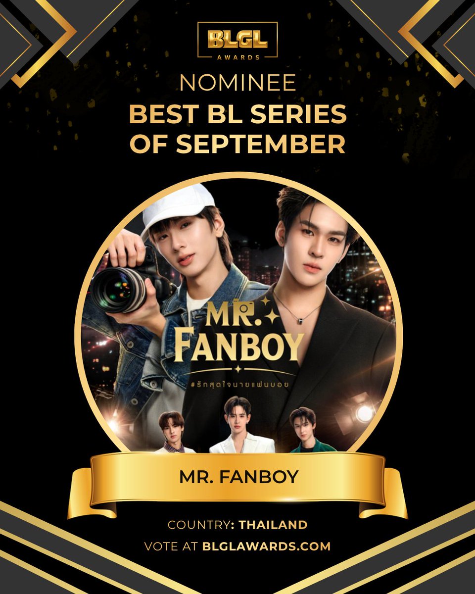 blglawards's tweet photo. Mr. Fanboy is nominated for Best BL Series of September!

AuauSave has been nominated for Best BL Couple, Auau Thanaphum &amp; Save Worapong are also nominated for Best BL Actor!

Update: One Vote per day

Vote now at https://t.co/MBJKT3xl5i

#MrFanboy #AuauSave #BLGLAwards #Jamessu https://t.co/QqUHGVtsda