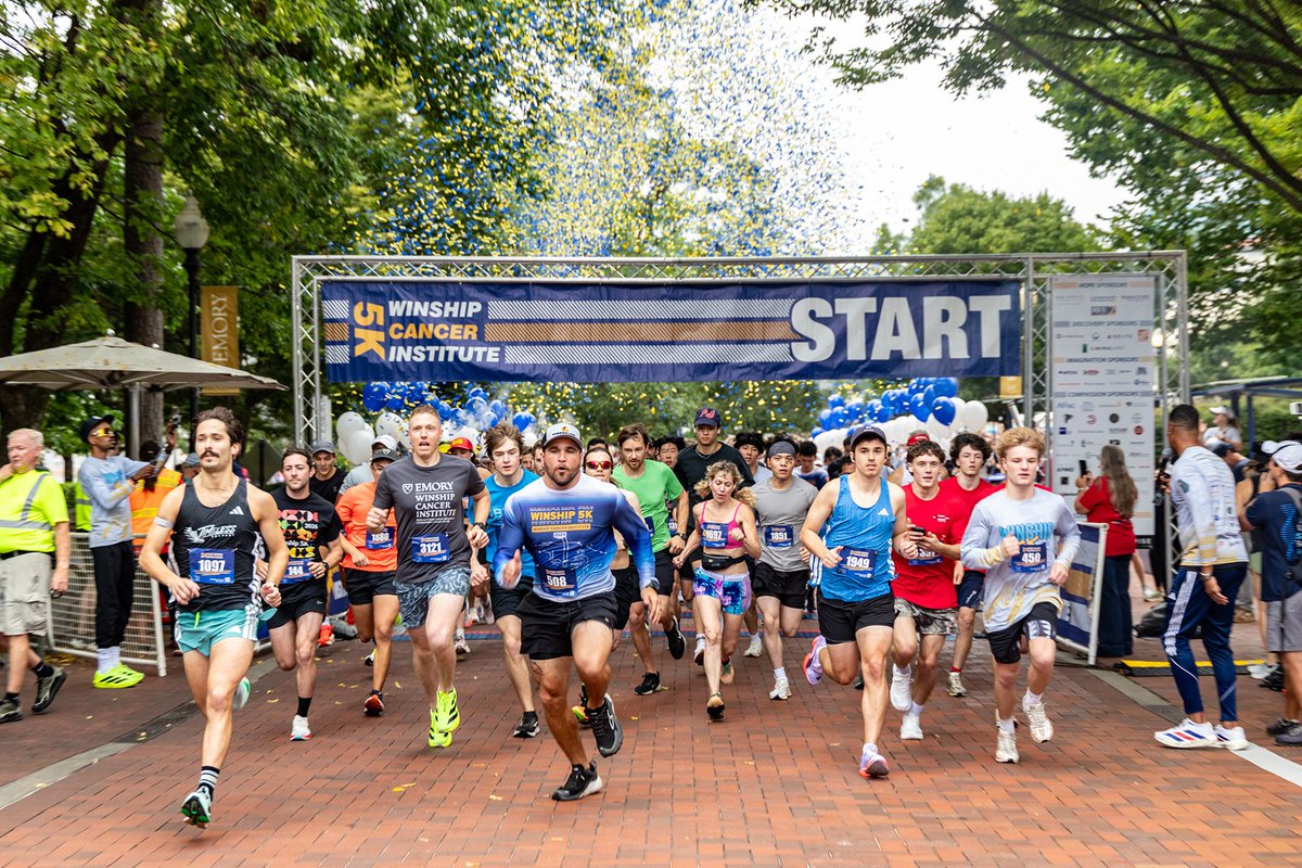 EmoryUniversity's tweet photo. On Saturday, the annual Winship 5K brought together 4,510 determined runners, walkers, and virtual participants, proving that the threat of rain can't stop a community dedicated to supporting cancer research and care @WinshipAtEmory. 
🔗 https://t.co/HLroYXr1yk #Winship5K #Emory https://t.co/JHgQRjBYwV