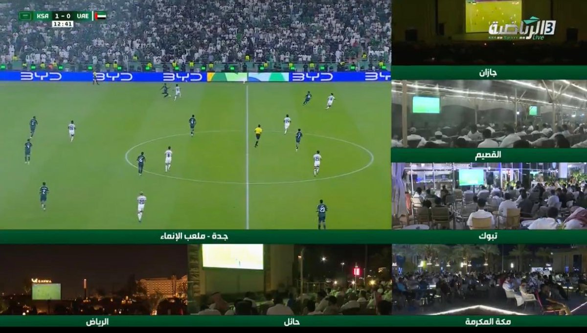 Riyadhnews2030's tweet photo. تميز كبير في التغطية من قبل قنوات السعودية الرياضية @riyadiyatv لنهائي بطولة #خليجي٢٧ 

#خليجي_الديار_العربية https://t.co/1idMOfU0lw