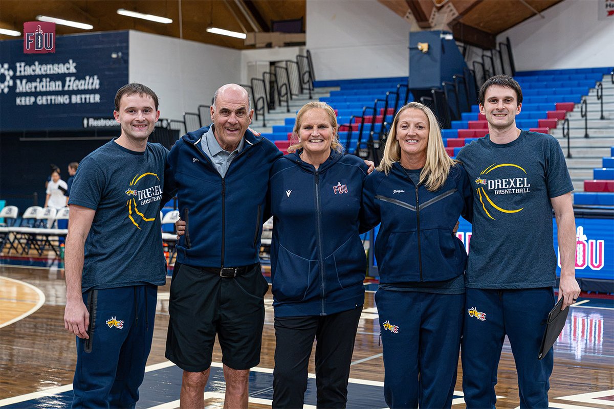FDUKnightsWBB's tweet photo. from player to coach, a full circle reunion 🏀

Coach Gaitley reunited with her former head coach, Harry Perretta, whose impact on the game has reached generations of players and coaches, including his two sons, now on the Drexel coaching staff

#uKNIGHTED https://t.co/1NKqUnfLPw