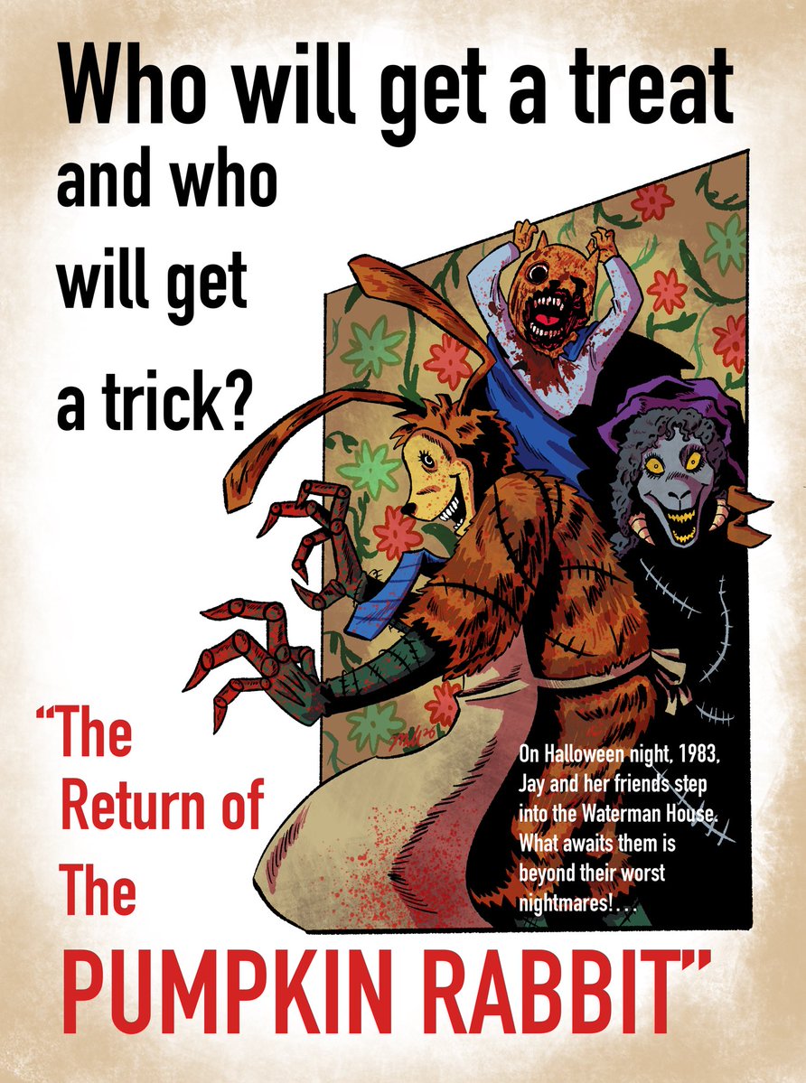 cadaver_art's tweet photo. Just watched The Return of the Pumpkin Rabbit last night and thought it was amazing, so I made this parody poster of Texas Chainsaw Massacre for it, hope you all like it!

#thewaltenfiles #twf #lorenzowaterman #pumpkinrabbit #rachelwaterman #witchsheep https://t.co/cyRfztszmN