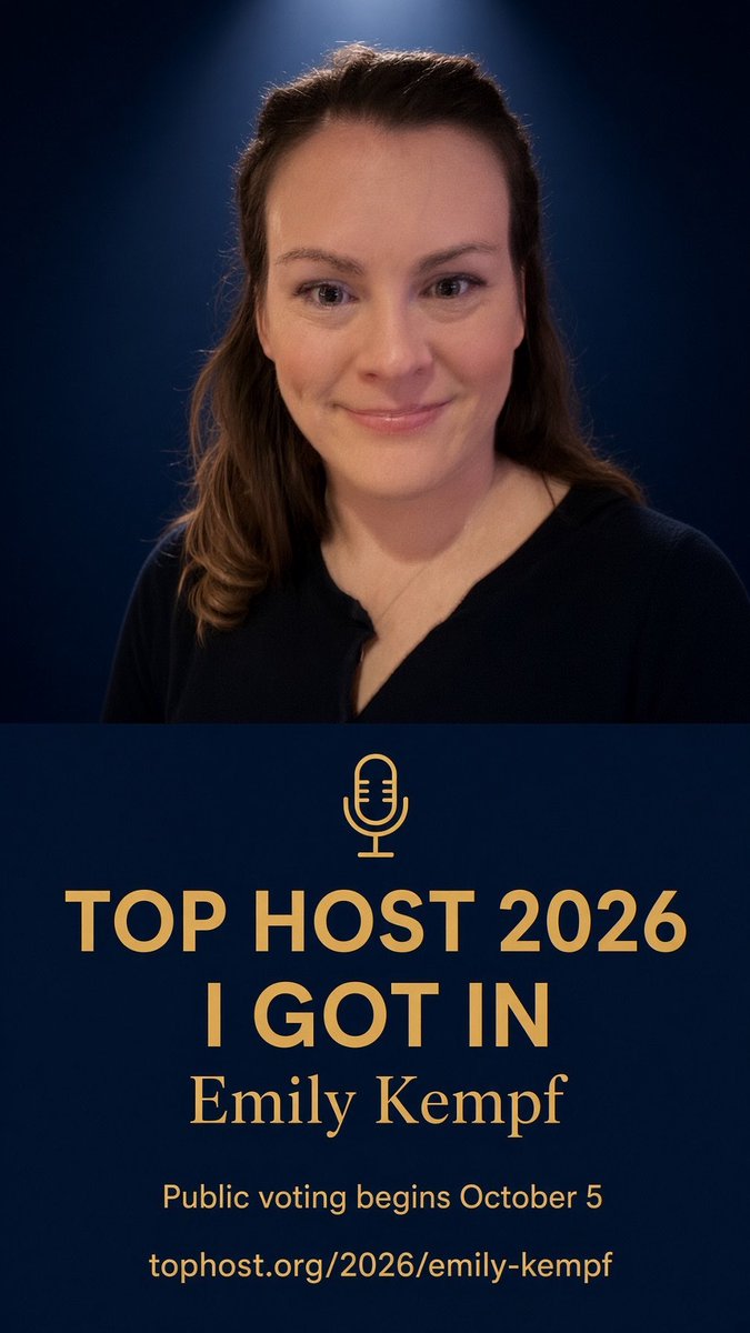 eemurdock's tweet photo. I got accepted into Top Host.
One host wins $25,000, a six-episode podcast produced by iHeartRadio, and a guest spot on On Air with Ryan Seacrest. Voting starts today October 5.
tap the link and use your free daily vote. https://t.co/k8nBeUgqee #TopHost2026
#PodcastHost #StLouis https://t.co/opphwomOkG