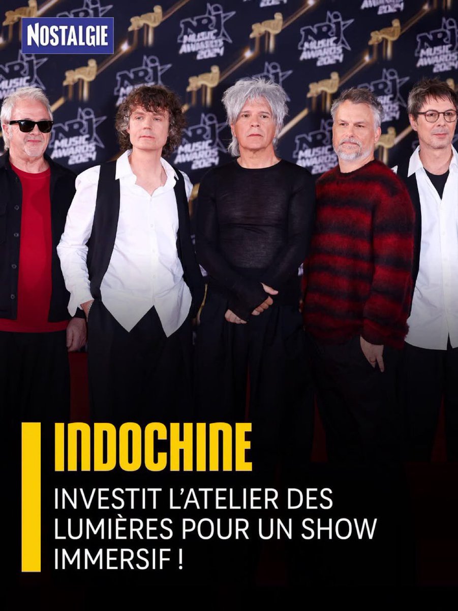 isabellerosu's tweet photo. Indochine investit l  atelier Lumières 🖤✨
50 minutes de magie et de frissons au cœur de l’Arena Tour ! 🔥🎶 @nicolasirkis @oLidESaT_ https://t.co/fYRIN32hAX