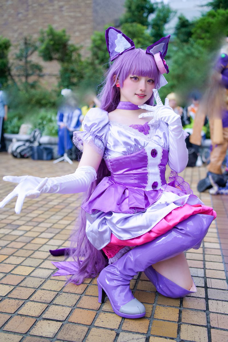 Momo082212's tweet photo. ꒰ cosplay/コスプレ ꒱ 

キュアマカロン🐈‍⬛💜

#Uアコスタ2026
#アコスタ池袋 https://t.co/NRzPb6eUxo