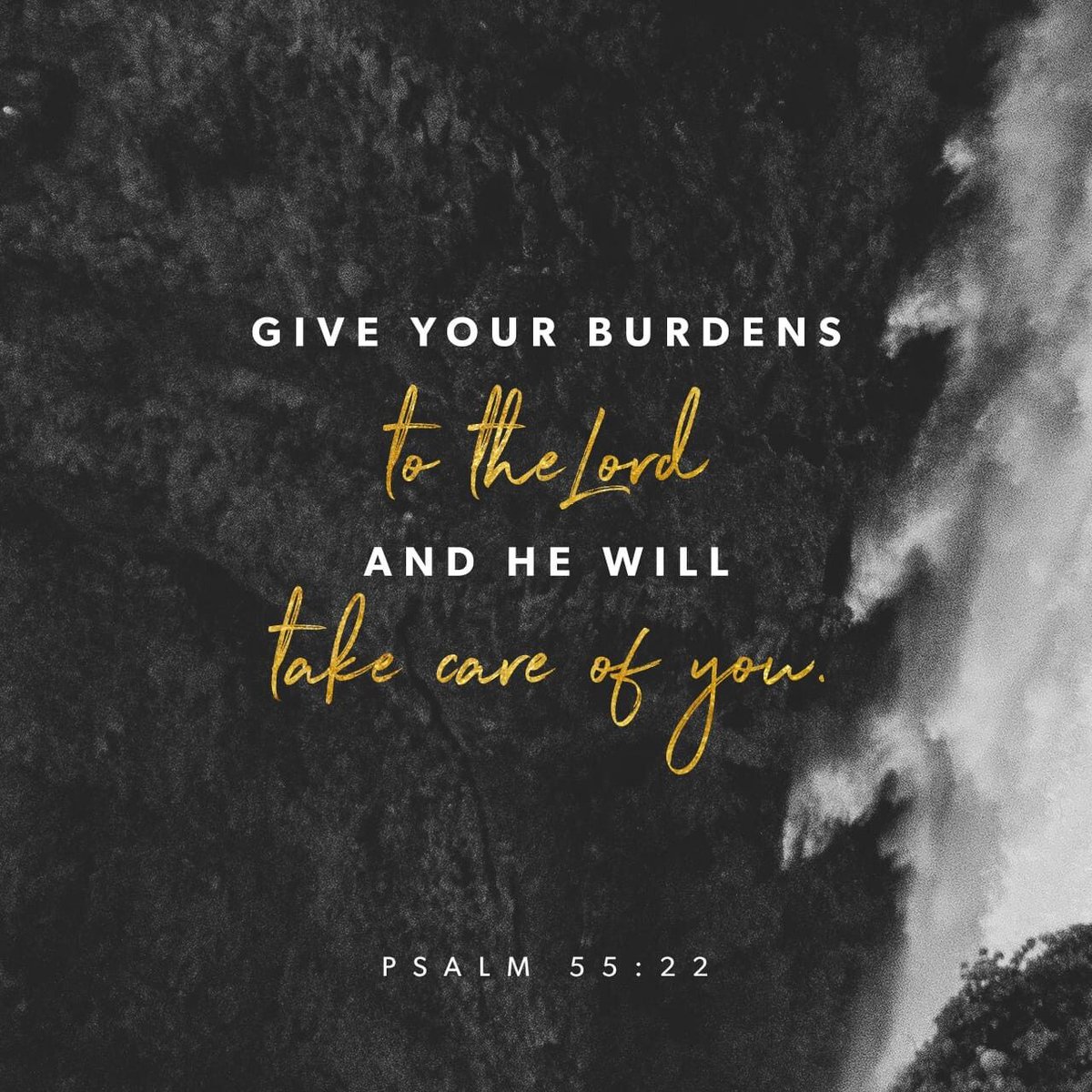 RealPowerAME's tweet photo. “Give your burdens to the Lord, and he will take care of you. He will not permit the godly to slip and fall.” Psalms 55:22 NLT #RealPower #RealPower4RealLiving https://t.co/00h78e0HYl