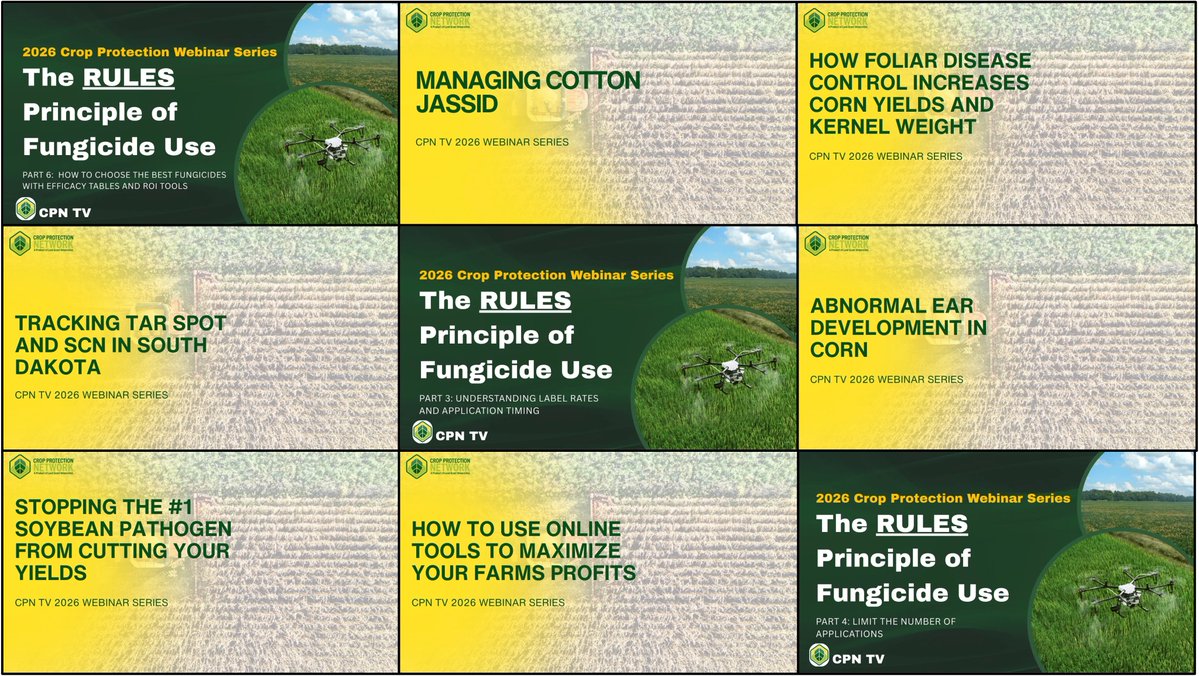 CropNetwork's tweet photo. From robotic weed control to maximizing farm profits, get all 32 of the 2026 CPN TV episodes at https://t.co/nPDrTPC2dn.

Featuring @TBryant_VT @badgercropdoc @travisfaske @DylanMangel @NCLegumeLady @maddishires @MandyBish1 @BisonBeanDoc @cropdisease @OrtezCornCrops @PurdueCorn @DTelenko @cropstressOSU @MartinChilvers1 @MahDuffeck @alisonrISU @StrayerScherer @ScottGraham72 @psikkema1 @breannetidemann +more!