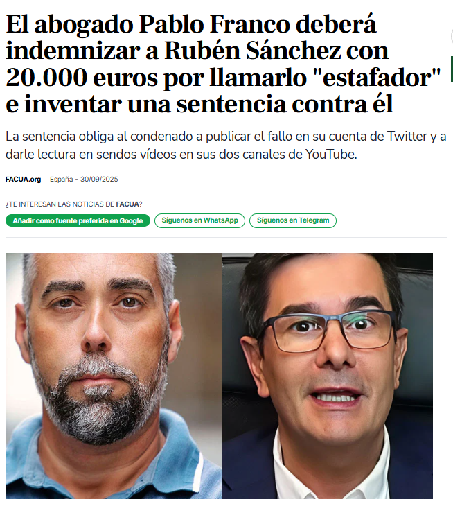 Egunpasa's tweet photo. AVISO. 
Me llega información de que es posible que en las próximas horas tengamos más información al respecto. Pero según algunas fuentes que me han contactado indican Pablo Franco abogado de Dalas y Javi Oliveira, habría vuelto a perder el recurso contra Rubén Sánchez. Quedo a la espera de saber más detalles al respecto de como ha quedado la misma. 
@RubenSanchezTW  ¿Podrías confirmar o desmentir esta información? Gracias.