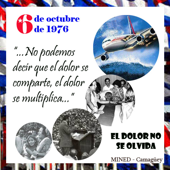 TecnolEducatCmg's tweet photo. A 50 años del abominable crimen, el pueblo de Cuba continúa clamando justicia por sus mártires. #Cuba no es una amenaza, es una víctima del terrorismo patrocinado por los EEUU, los #EducadoresCamagueyanos lo sabemos bien.
Gloria Eterna a nuestros mártires.
@CubaMined @DPECAMAGUEY https://t.co/9UApKXgnBp
