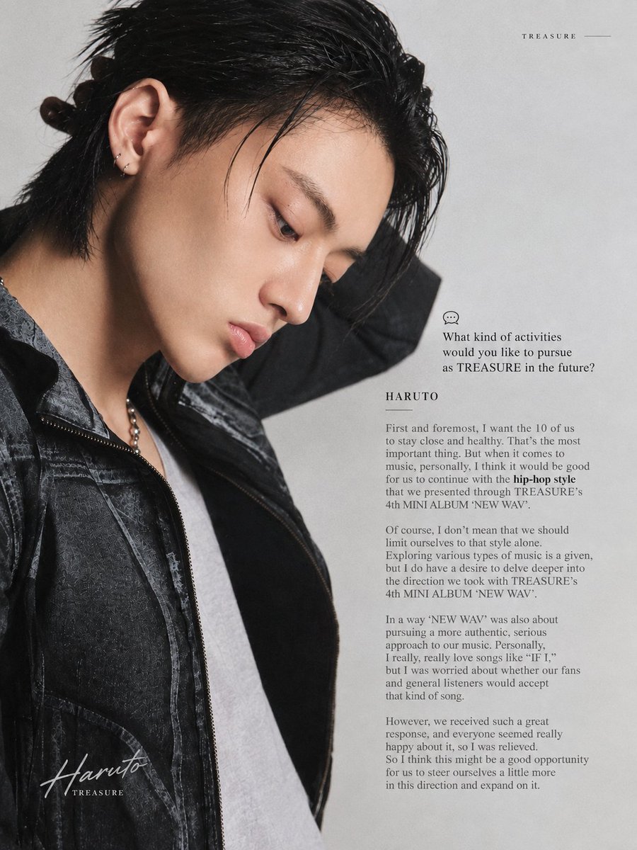 watanabewyou's tweet photo. [rough trans] haruto for depth edition 15 magazine interview🖤 https://t.co/mHXDmxyHYo