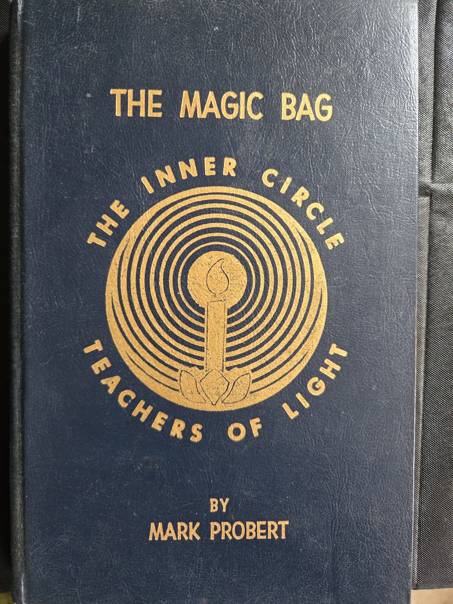RareUFOVault's tweet photo. The Magic Bag — Mark Probert — 1963 — Signed 1968

An unusual piece from the earliest years of UFO and flying saucer history.

Mark Probert was a San Diego trance medium whose alleged communications with his “Inner Circle” became closely connected with Meade Layne and the Borderland Sciences Research Associates. Beginning in the 1940s, Layne used information attributed to Probert's communicators in developing his early “Ether Ship” interpretation of flying saucers.

The Magic Bag was published by the Inner Circle Kethra E'Da Foundation in San Diego in 1963. Probert stated that the material began being dictated to him in 1947 and took roughly five years to complete.

It is personally inscribed:

“To Bill & Rosemarie
In Friendship
Mark Probert
Aug 23rd 1968”

Probert died in February 1969, making this a late-life signed copy.

A fascinating piece connecting spiritualism, trance mediumship and some of the earliest attempts to explain the modern UFO phenomenon.

#UFO #UFOHistory #FlyingSaucers #MarkProbert #UFOArchive