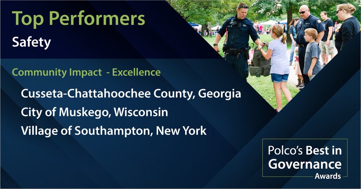 polco_us's tweet photo. #Polco is proud to honor the top #LocalGov keeping residents safe and communities prepared — through data-driven leadership and community partnership. 

👏 Congratulations to our 2026 #BestInGovernanceAwards Top Performers in #Safety!

See the winners: 🔗 https://t.co/ZYiZ9gcs84 https://t.co/AdgKUpDp53