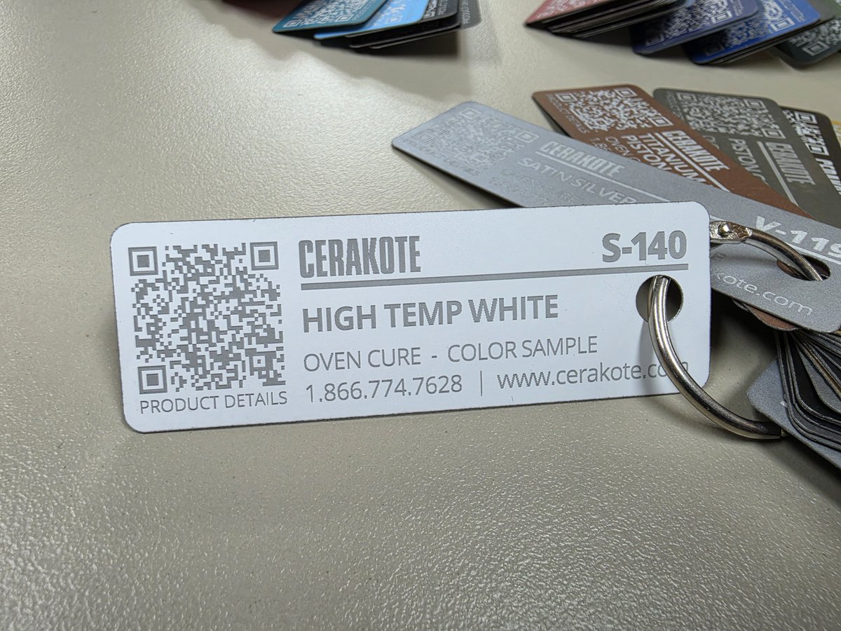 Absolute241073's tweet photo. Cerakote⁡ 耐熱コーティングの新色 「S-140 High Temp White」 の取り扱いを開始しました！  

​・耐熱温度：約815℃
・特徴：超高温下でも黄ばみ・変色が起きない白さを実現。

​マフラーやエキマニ等のコーティング施工承ります！

ご相談・お見積もりはDMよりお気軽にどうぞ！⁡ https://t.co/RN1wCu3436