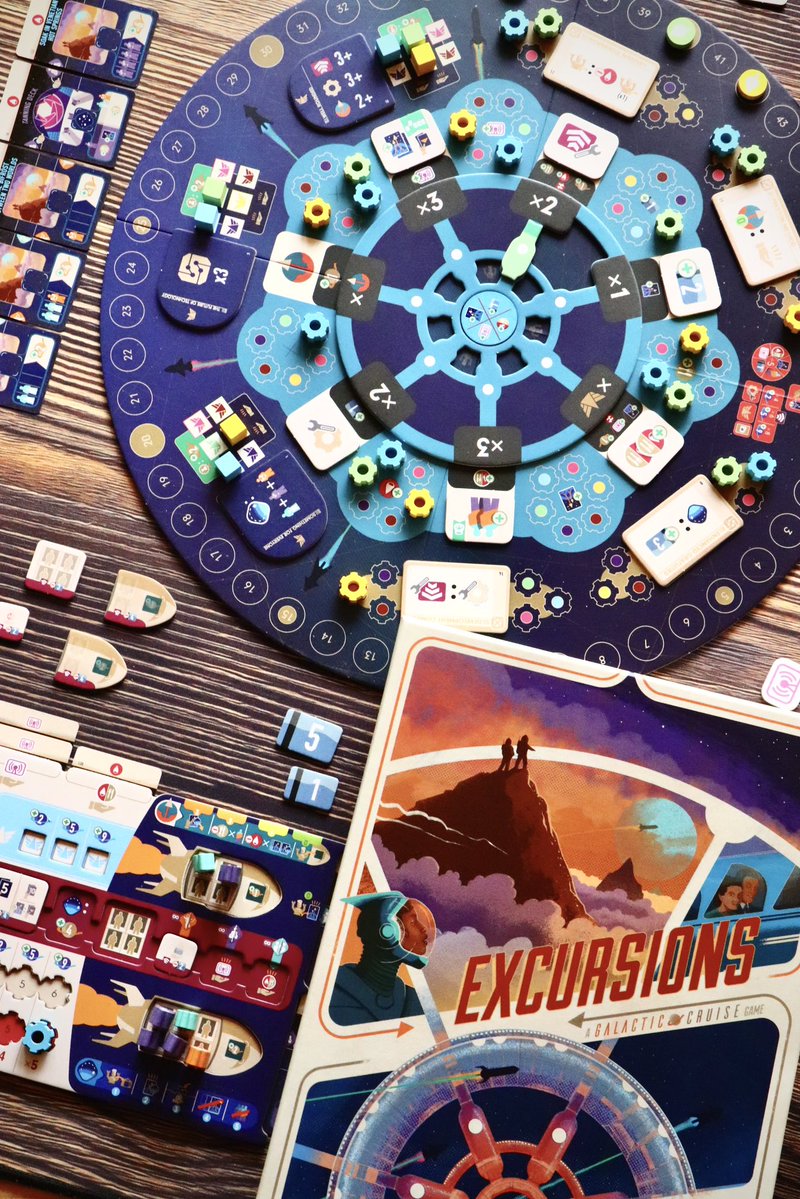 tabletoppings's tweet photo. 🚀 Excursions has us running holidays across the solar system, with mixed success.

📝 Our review is up today, alongside the Kickstarter launch: https://t.co/YXaK9sYZ0w

#boardgames @KinsonKeyGames https://t.co/we7Zc9RRng