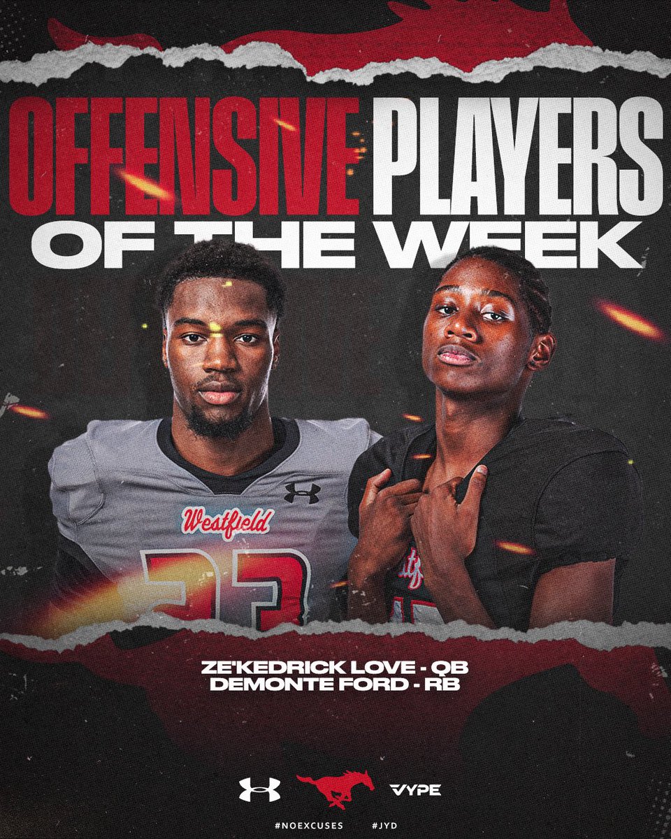 fb_westfield's tweet photo. 🏈Offensive Players of the Week🏈

@DemonteFord1 
@LZekedrick 

#JYD https://t.co/8GY16ZPp4T