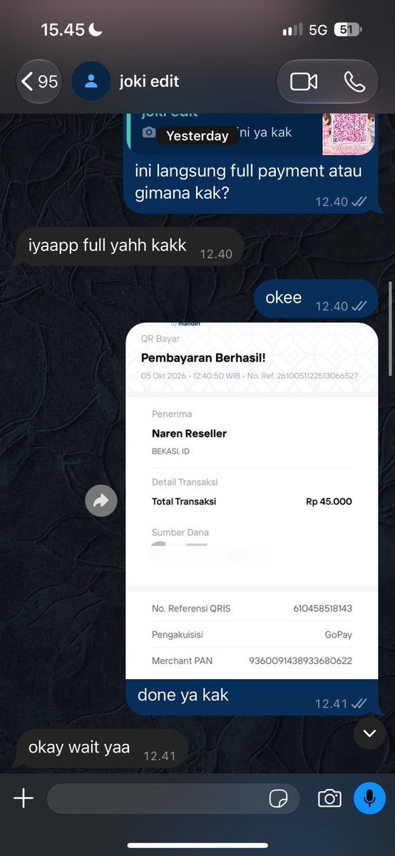 enscsi's tweet photo. hari kemarin aku nyari jasa edit pdf disini, aku ketemu nih sama 1 akun yang ngebuka jasa edit pdf, aku chat dia lewat WA, pokonya nanyain feenya berapa dan aku juga menjelaskan apa yang mau ku edit. setelah itu aku langsung payment yg dimana langsung full payment https://t.co/ZHvkxfex1w