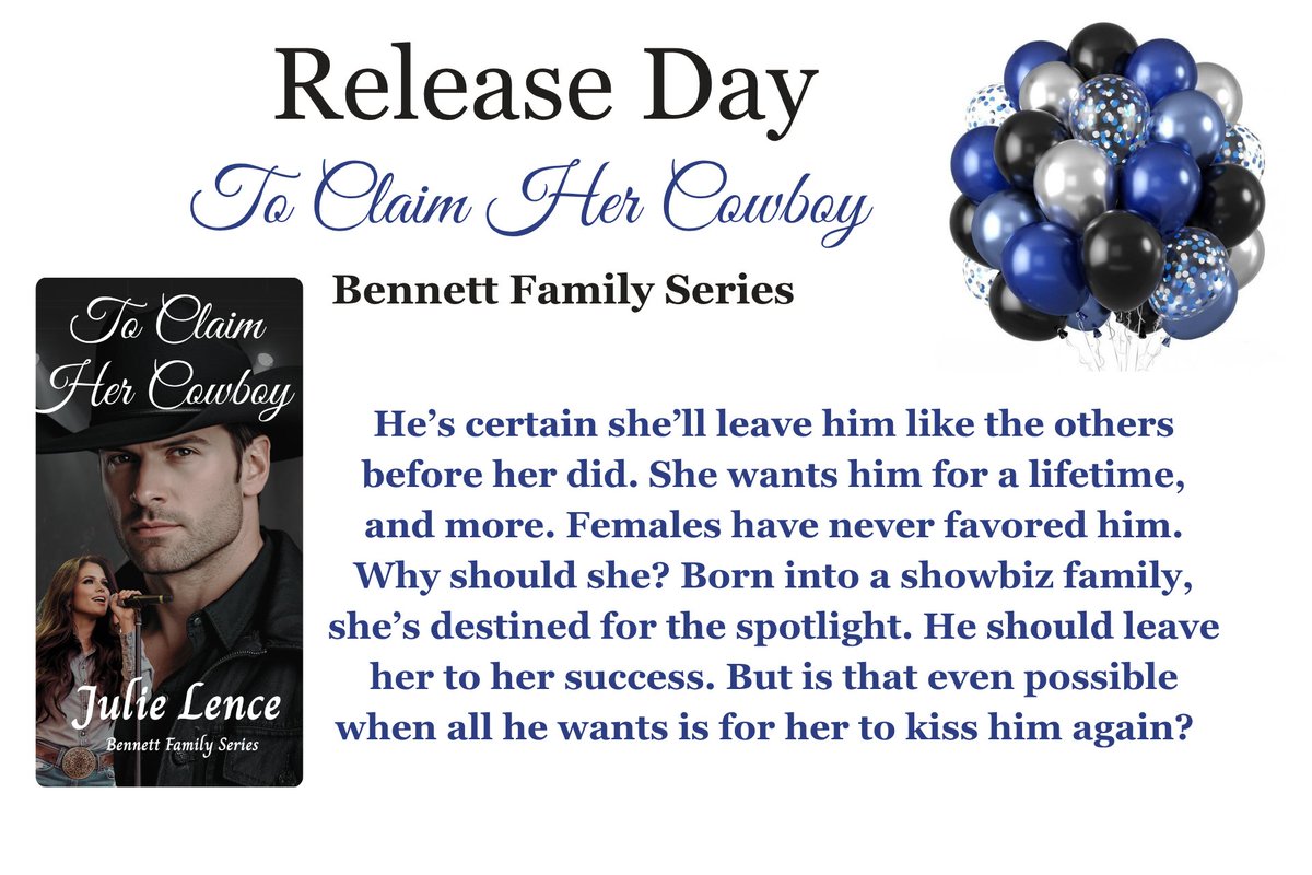 JulieLence's tweet photo. **Out Now**
To Claim Her Cowboy
#cowboyromance #romance #shortstory #IARTG #BookBoost #MustRead #contemporarywestern #amreading #smalltownromance
https://t.co/9QK6bRbt9v https://t.co/Ix8plQJvEP
