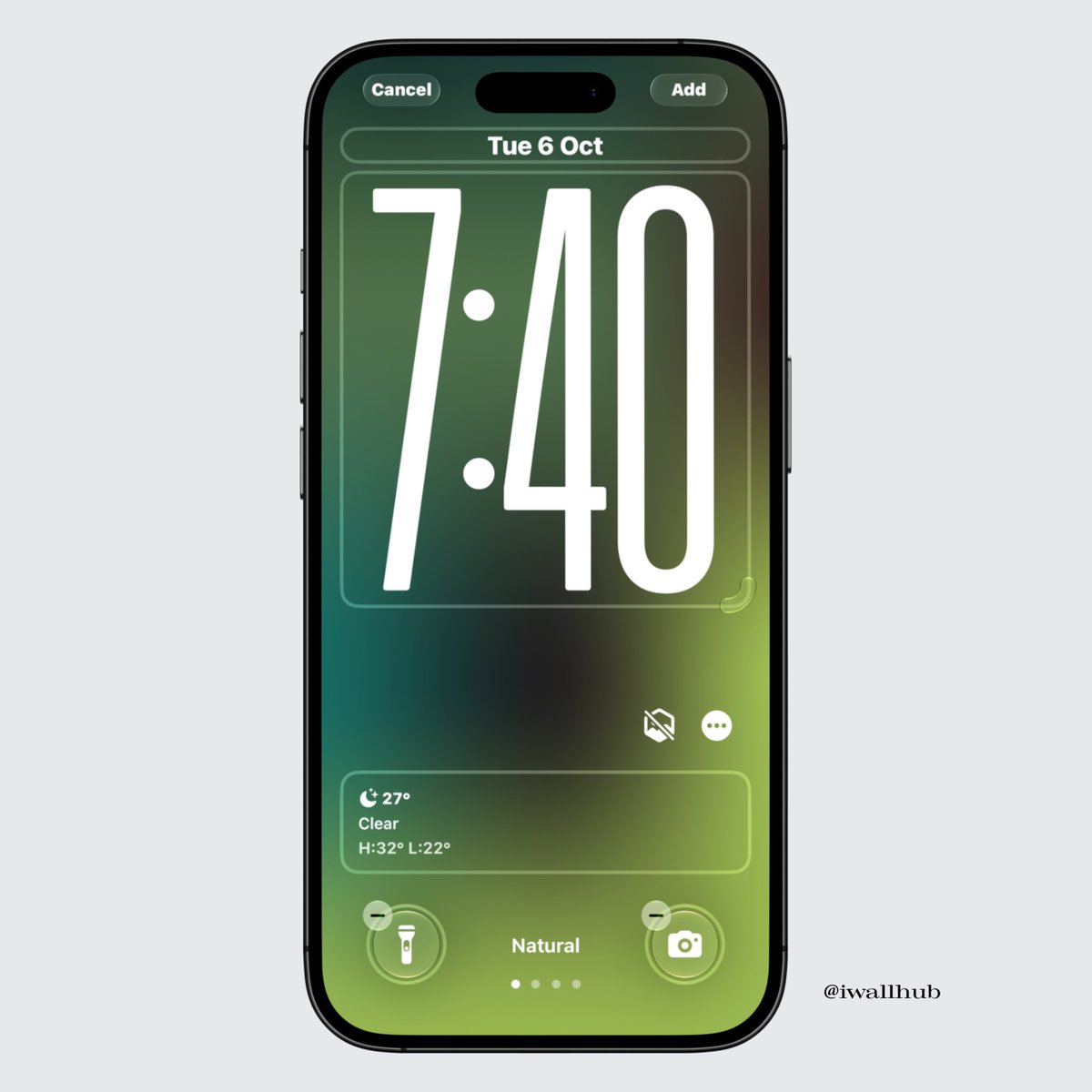 iwallhub's tweet photo. Soft green iPhone lock screen.
Big white time. Dark in the middle, light at the edges. Nothing extra.
Would you actually keep this on your iPhone?
Reply YES or NO.
#iPhoneWallpaper #LockScreen #iOS26 #MinimalWallpaper #iPhoneSetup #LockScreenSetup #Wallpaper #GreenAesthetic #iWallHub