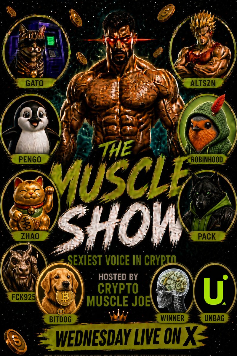 cryptomusclejoe's tweet photo. Sexiest voice in Crypto is back Baby!!!  We have the Sexiest line up ready for the Bulrun Flex Fam! 
Be ready!!
Join us Tomorrow at 3:15 PST for Flex off 💪 with nothing but Aphla and Real builders! https://t.co/MLfW2uT1Yj