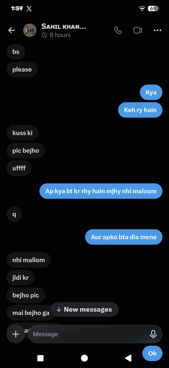ImshaRehan's tweet photo. یہ شخص ڈی ایم (DMs) میں آ کر انتہائی گھٹیا اور نازیبا باتیں کر کے ہراساں کر رہا ہے۔ باپردہ ہونے کی وضاحت کے باوجود مسلسل ہراسانی کی جا رہی ہے۔  
تمام بہنیں اس اکاؤنٹ سے ہوشیار رہیں، اسے فوراً Block + Report کریں اور سائبر کرائم کو بھی رپورٹ کریں۔
@Khankak47307840 https://t.co/uX0ZrdAfY0