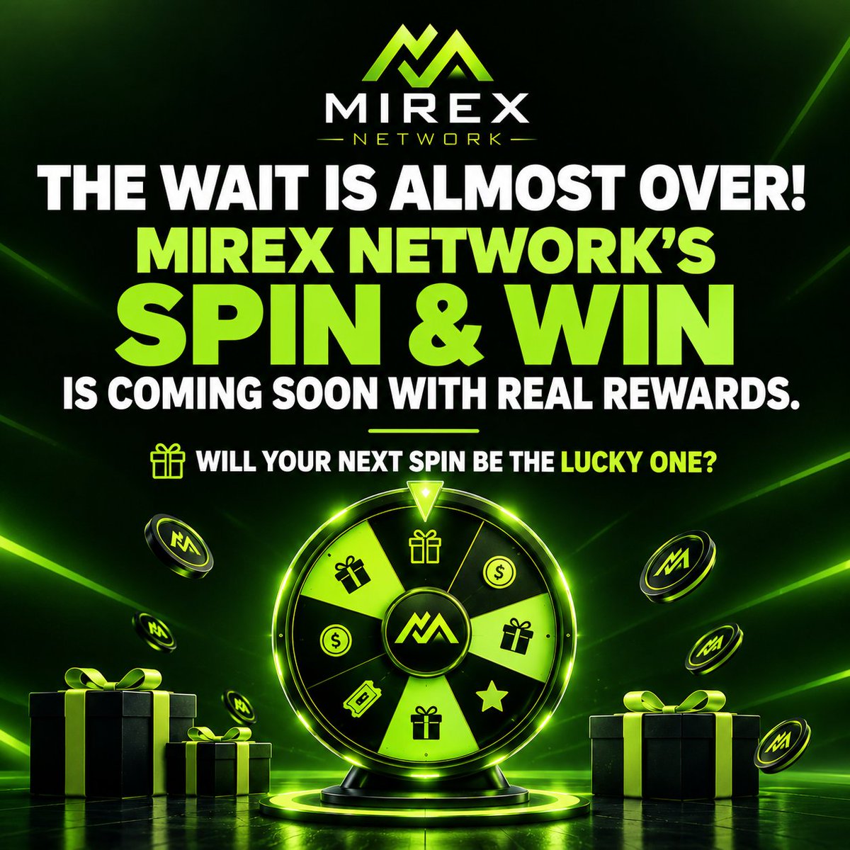 habibullahx24's tweet photo. Good evening, with a good news.

@mirex_network  Spin & Win is coming soon—with real rewards on the line! 

The wheel is almost ready. The rewards are real. 

The only question is:

will you be there when it starts spinning? 👀

Stay tuned for the official launch and follow @mirex_network  for updates.