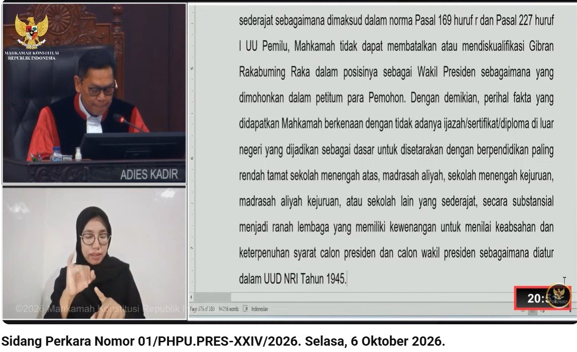dkholic_89's tweet photo. Reasoning MK : 

1. PHPU kan soal calon, lah gibran udh jadi wapres???
2. Yaudah ajuin ke lembaga yg berwenang gih, jgn ke gue 😇 https://t.co/vf9zObJv95