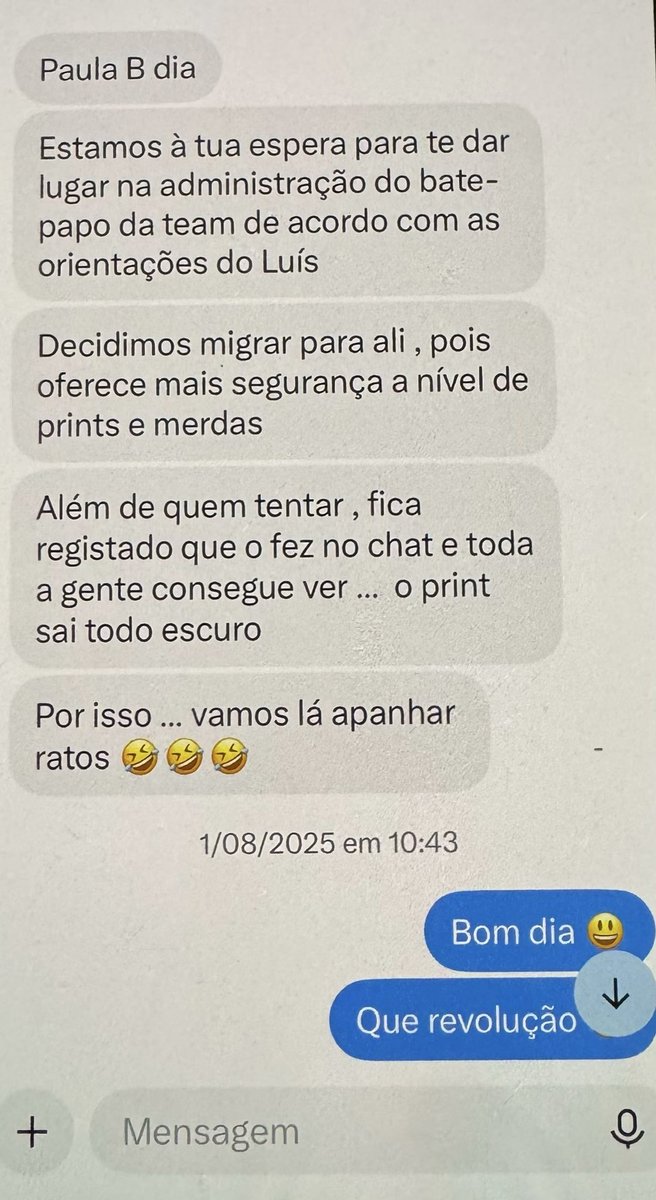 PSE182's tweet photo. Face ao facto do concorrente Luís Gonçalves ter mencionado o meu nome no programa BB All Stars cumpre-me esclarecer:
O BB25 terminou a 29/6 e no dia 16/7 o Sr Luís Gonçalves mantinha relacionamento de confiança  comigo (print). No dia 1/8 e depois da Team Porta ter sido encerrada pela administração, foi criado outro grupo com outros administradores pelos quais fui contactada, a pedido do próprio Sr Luís Gonçalves, porque queria que eu fizesse parte da administração do novo grupo (print). 1 mês decorrido do fim do programa afinal a confiança mantinha-se. No dia 2/8, e depois de vários insultos e más palavras aos seus apoiantes na rede social X, nos quais eu não me revia, o Sr Luís Gonçalves resolveu atacar tb o Miguel Vicente o que mereceu reação por minha parte. Não fui expulsa como referido mas FUI EU que decidi sair nesse dia e cessar todo e qualquer apoio a esse senhor conforme print. A partir dessa altura começou uma campanha de difamação contra mim (áudio). 
E dos 12 administradores de apoio ao Luís nenhum se mantém! Porque será? … 
A grave acusação que hoje fez será objecto de processo, tendo sido já entregue à minha advogada a prova documental para início de processo junto do Ministério Público. E se for preciso mais processos decorrerão. 
Todas as contas de donativos, compra de packs e descarregamentos filmados foram prestadas às cerca de 20 pessoas que se encontravam no grupo e que sempre confiaram. Todas as provas estão em meu poder. 
Por último estou sim na Team Miguel a pedido telefónico do Miguel antes de entrar na casa, não sendo nenhum montante recebido em qualquer conta minha porque eu assim o decidi desde o início. 
Não me pronunciarei mais sobre este assunto que passará a constituir segredo de justiça.