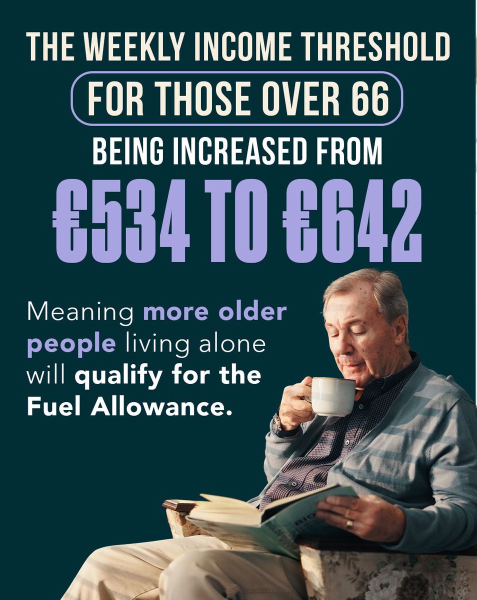 fiannafailparty's tweet photo. Fianna Fáil is focused on making sure older people, carers, people with disabilities &amp; working families get the support they need.

Under these measures

 €10 increase in core social welfare payments bringing the State Pension above €300 for the first time, to €309.30 per week https://t.co/4ceQpW0LE4