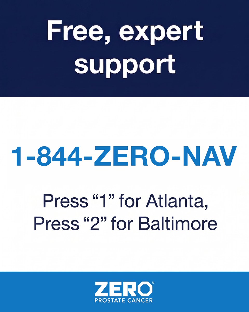 ZEROCancer's tweet photo. What can a ZERO Patient Navigator do for you?

Your Navigator is a real person trained, dedicated, and ready to walk alongside you through every phase of your prostate cancer journey. Here's what that looks like:

• Breaking down complex medical terms, helping you prep for appointments, and making sure you know what questions to ask.
• Connecting you with the right specialists and keeping your healthcare team on the same page.
• Guiding you through financial navigation and insurance questions, transportation, medication support, and community programs
• Providing a confidential space to talk, plus connections to peer mentors and support groups who get it.

The right support, whenever you need it.

Connect with a ZERO Patient Navigator: 
1-844-ZERO-NAV (1-844-937-6628) 
Monday–Friday, 9am–4:30pm ET