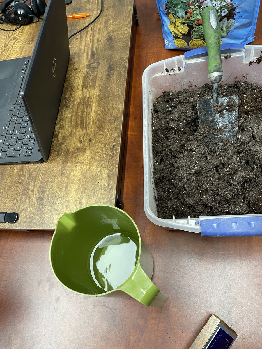 WldcatAg's tweet photo. Don't mind the "compost" and worms on my desk. Just getting ready for a school program. https://t.co/H5k1qR8gkG