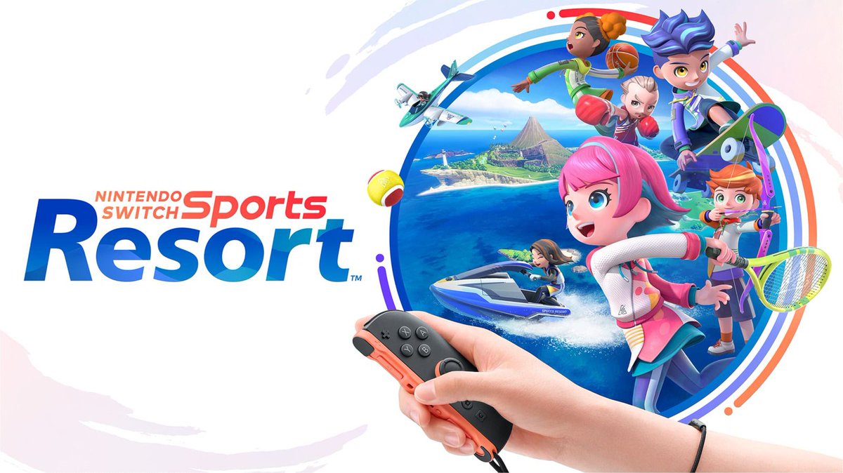 MikeLau1618's tweet photo. 任天堂的体感运动游戏出新作了，叫 Switch Sports Resort，Engadget 先上手玩了一轮。最大的变化是回到了当年 Wii Sports Resort 那座度假岛 Wuhu Island，而且这次第一次能满岛乱逛：开小飞机、玩滑板、骑水上摩托，早上和晚上的风景还不一样。编辑开着飞机转了 15 分钟都没逛完，远处还有一座没来得及去的小岛。保龄球、网球、射箭这些老项目都在，新加的「拇指大战」也挺鸡贼：按下去没压到对手，拇指就能一直变大，但目标也更大、更容易挨打。10 月 22 日登陆 Switch 2，现在可以预购。

当年玩过 Wii Sports 的人，现在还会为这种合家欢体感游戏买单吗？

#任天堂 #NintendoSwitch2 #SwitchSports #体感游戏 #游戏