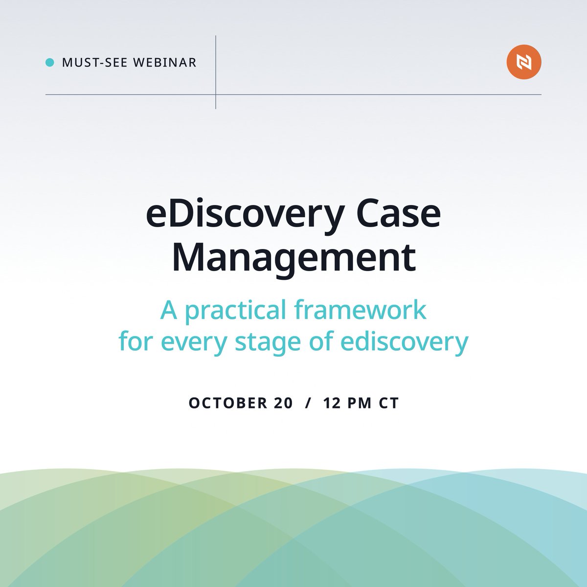 Nextpoint's tweet photo. Join us Oct. 20 at 12 PM CT for our webinar, Comprehensive eDiscovery Case Management!

Hear from attorneys and ediscovery professionals on strengthening your practice, managing cases efficiently, and saving time and money.

Save your seat: https://t.co/wNazkpm5rb

#litigation https://t.co/2QZNyFYHBk