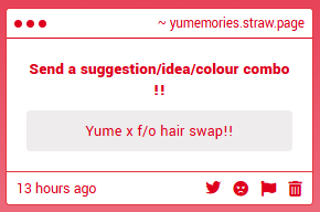 YumeMories__'s tweet photo. [ : ̗̀➛ Yume Prompt !! 🌸 ]

Yume x f/o hair swap!! https://t.co/1uCgTgNj6i