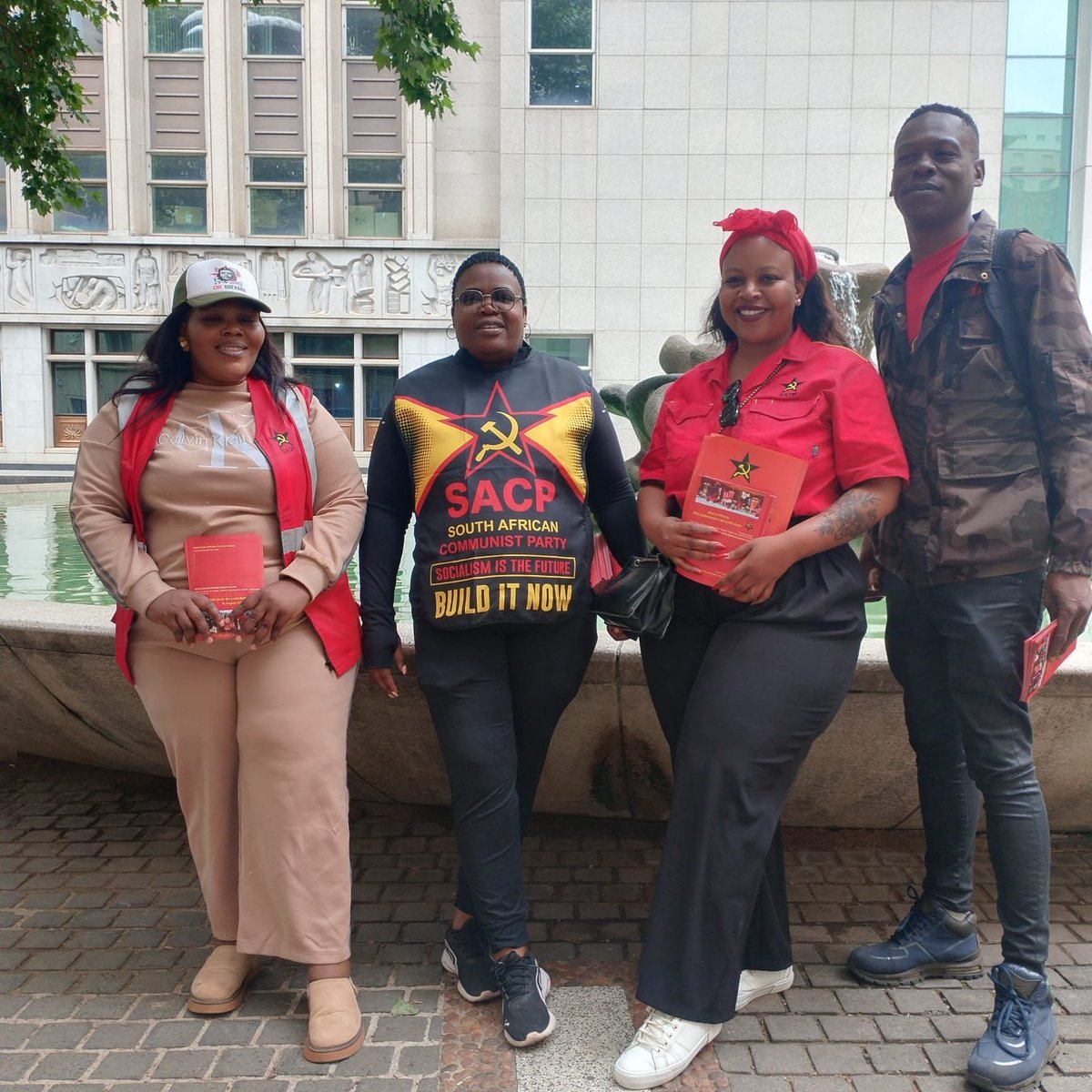 SACP1921's tweet photo. SACP activists today in Johannesburg engaging the working class, spreading the message of the Party and raising working-class consciousness towards the local government elections. #VoteSACP #VoteSACP2026 #IamVotingSACP #LGE2026
--
6 October 2026 https://t.co/iSQYCZ7zXW