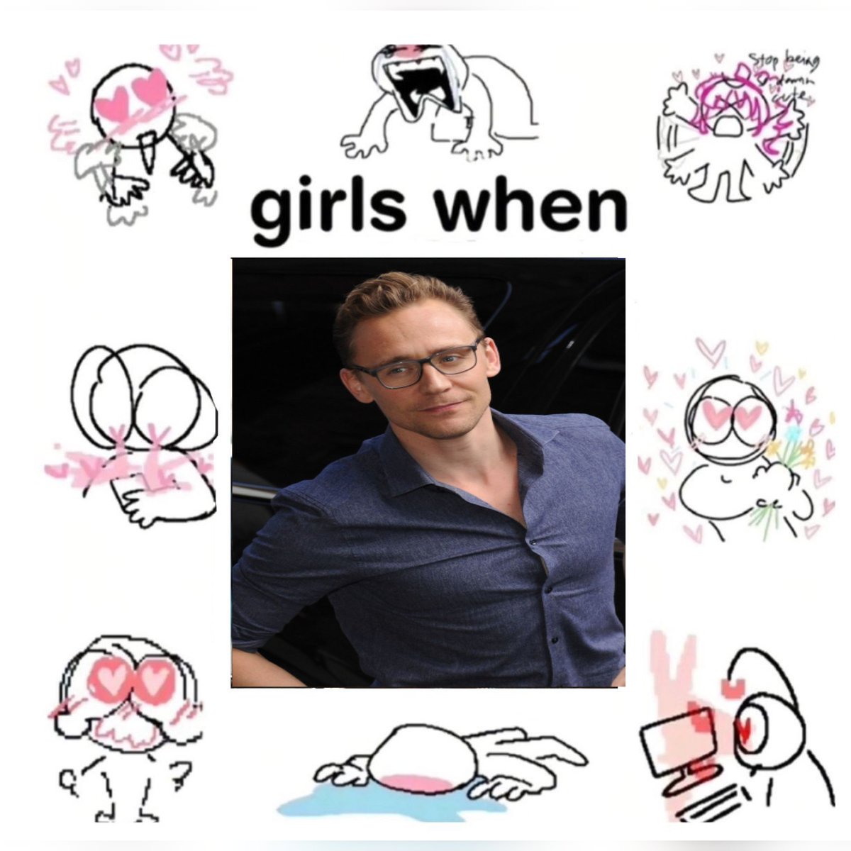 Belizahiddles's tweet photo. girls when they see tom hiddleston https://t.co/KIZxdjtGOZ