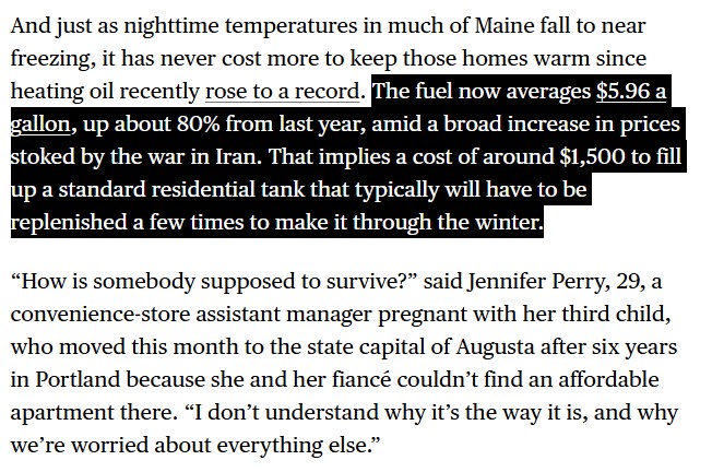 TheStalwart's tweet photo. The cost of heating oil in Maine is up 80% from last year. https://t.co/0iD19D4PbG https://t.co/x9Lqt1vwmx