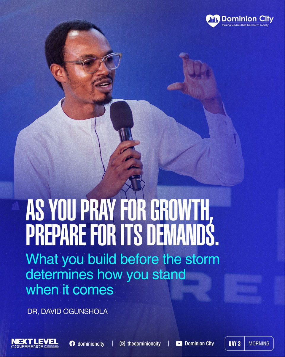 dominioncitylag's tweet photo. Excerpts from Dr David Ogunshola’s session on The Architecture Of Strength; Building a life that can carry your next level.
#DominionCity #DCNextLevelConference2026 #DrDavidOgunshola #SessionNuggets https://t.co/X9z42g7vPJ