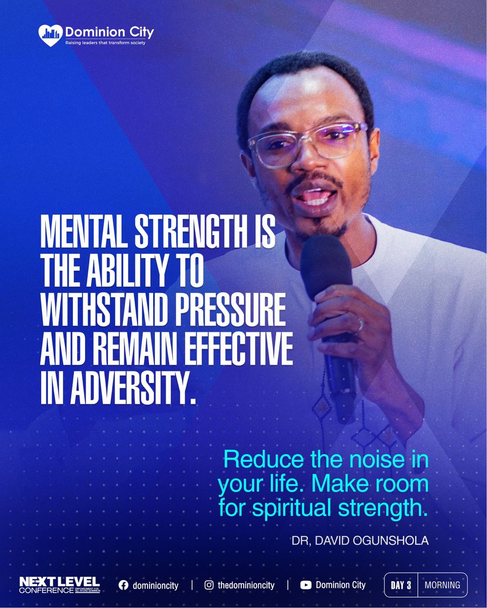 dominioncitylag's tweet photo. Excerpts from Dr David Ogunshola’s session on The Architecture Of Strength; Building a life that can carry your next level.
#DominionCity #DCNextLevelConference2026 #DrDavidOgunshola #SessionNuggets https://t.co/X9z42g7vPJ
