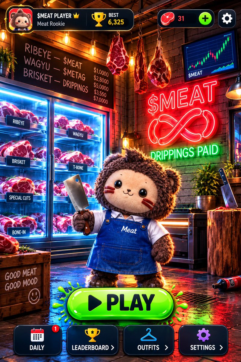 blizzstor's tweet photo. I Built a little $MEAT game for the competition. 🥩
Play, earn, climb the leaderboard and become the ultimate Meat player.
@MeatMETAc

https://t.co/K5845WvKDW https://t.co/5PpPkf8HHE