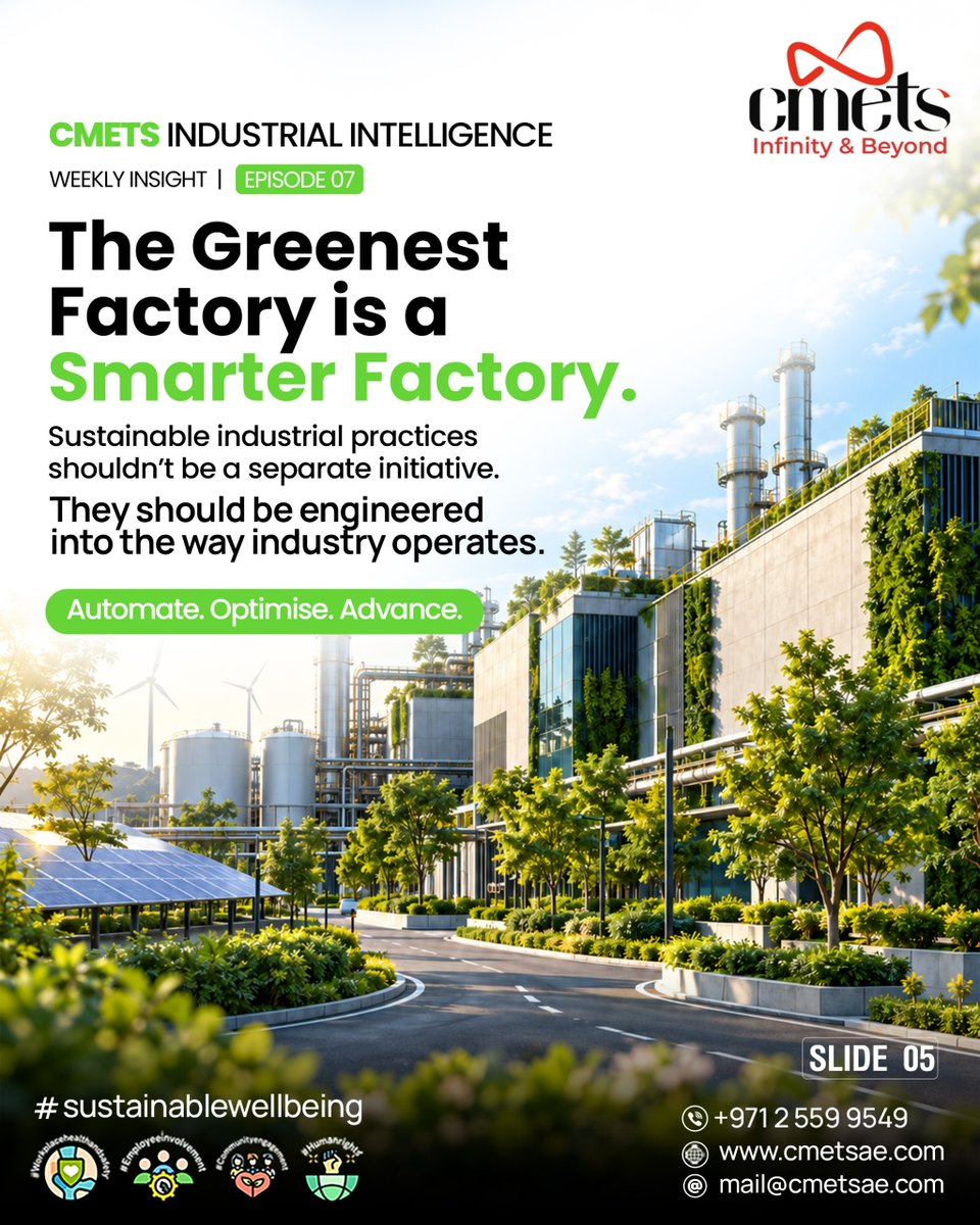 CmetsFze's tweet photo. CMETS, we help industries move towards operations that are smarter, more efficient, and built for a sustainable future .   Decarbonization  is not only about switching to cleaner energy. It is transforming  industrial operations
🌐 https://t.co/0DZ84wvB0I
📞 +971 2 559 9549 https://t.co/aUVG6VeAsM