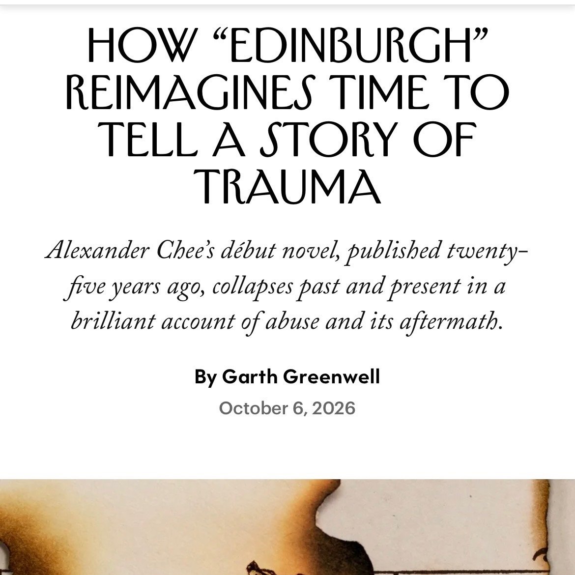 GarthGreenwell's tweet photo. Alexander Chee's brilliant first novel was first published 25 years ago. I was honored to write an introduction for the anniversary edition, &amp; I’m grateful to @NewYorker for publishing it today. https://t.co/fr79DKWe3S https://t.co/GbxDhcBNUp