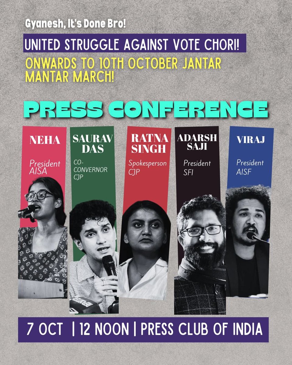neha_aisa's tweet photo. Gyanesh It's Done Bro!

Jantar Mantar 2.0 is coming!

I'll be joining @SauravDassss , @whattalawyer, @Adarshmsaji and Viraj for a Press Conference 

Tomorrow 12 Noon at Press Club of India https://t.co/623dDg8GM0