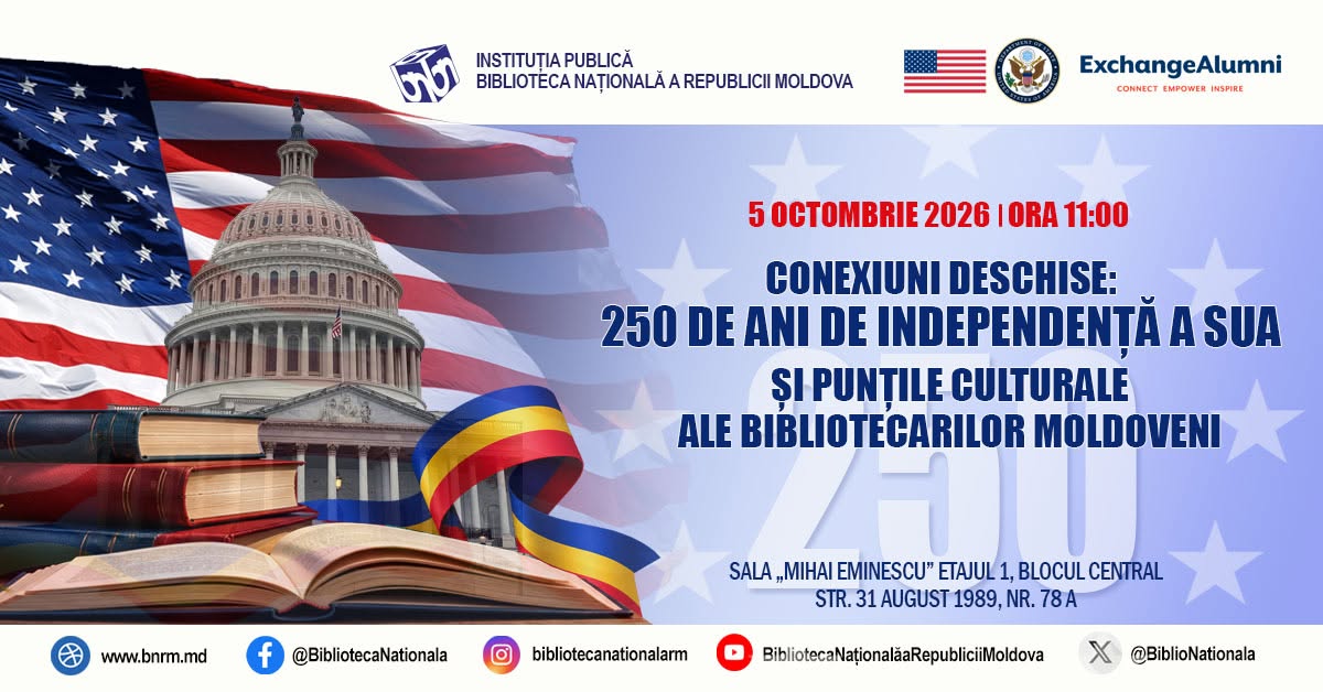 BiblioNationala's tweet photo. 🇺🇸🇲🇩La #BNRM a avut loc, lntâlnirea absolvenților programelor americane de schimb și formare profesională din domeniul biblioteconomiei, dedicată aniversării a 250 de ani de la Declarația de Independență a Statelor Unite ale Americii.
🔗https://t.co/PNNyXtNoDk https://t.co/9S0zcBryMd