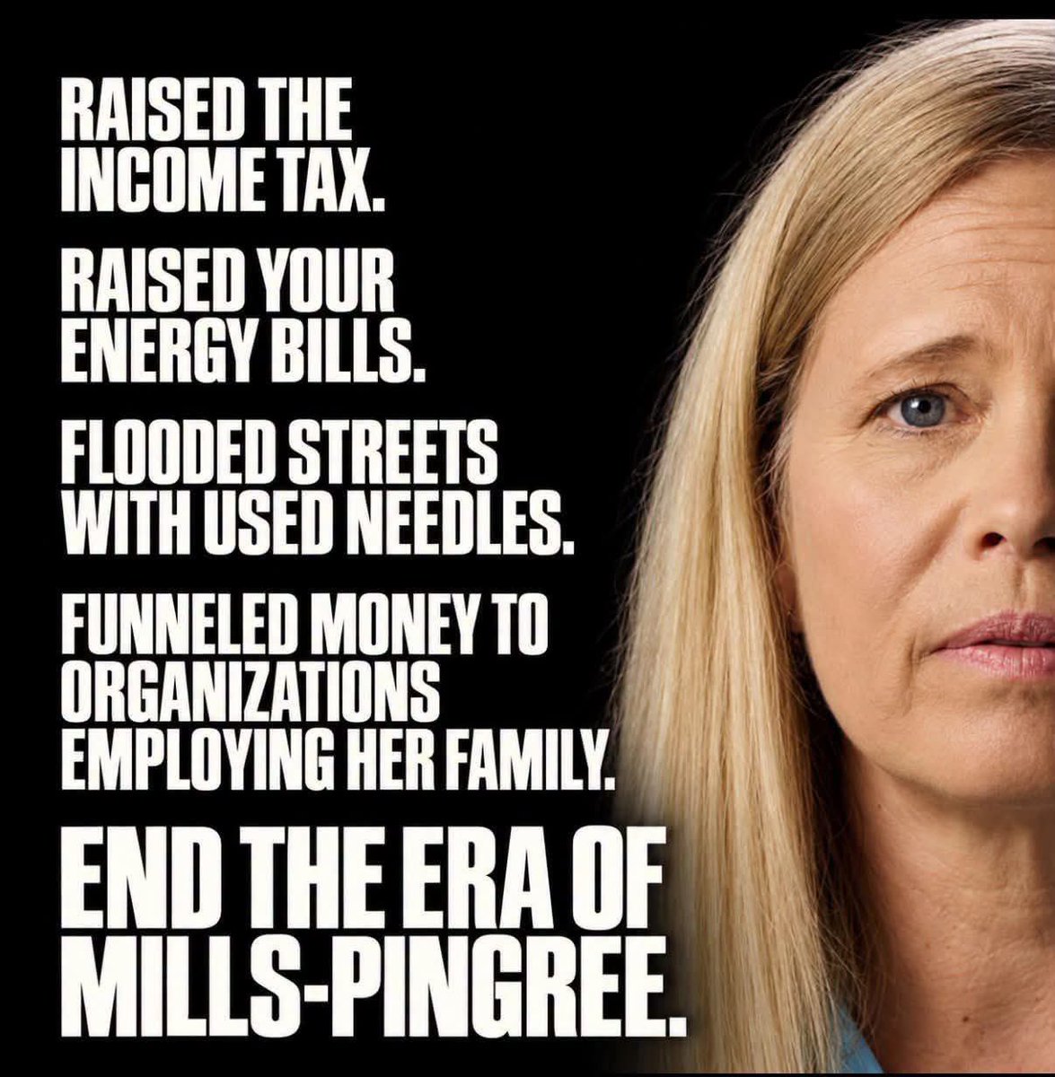 LolaMMaine's tweet photo. They raised the income tax, raised the energy bill, and called it progress.

End the era of Mills–Pingree. https://t.co/m7aMMgOly1