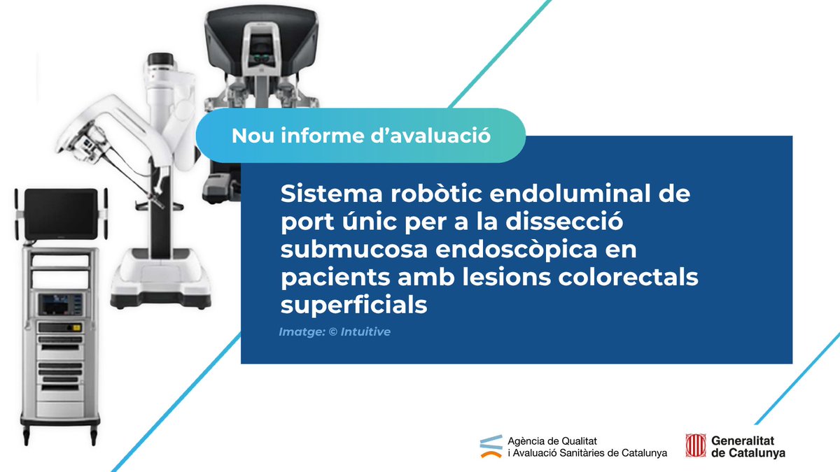AQuAScat's tweet photo. 🔎 Nou informe #RedETS sobre Da Vinci SP®, una tecnologia robòtica emergent per a la dissecció submucosa de lesions colorectals superficials.
L’evidència encara és limitada, però podria tenir impacte organitzatiu i social.
Síntesi 👉 https://t.co/W4M7fNYXLA
#JoAvaluo https://t.co/JLsdZ7xlPB